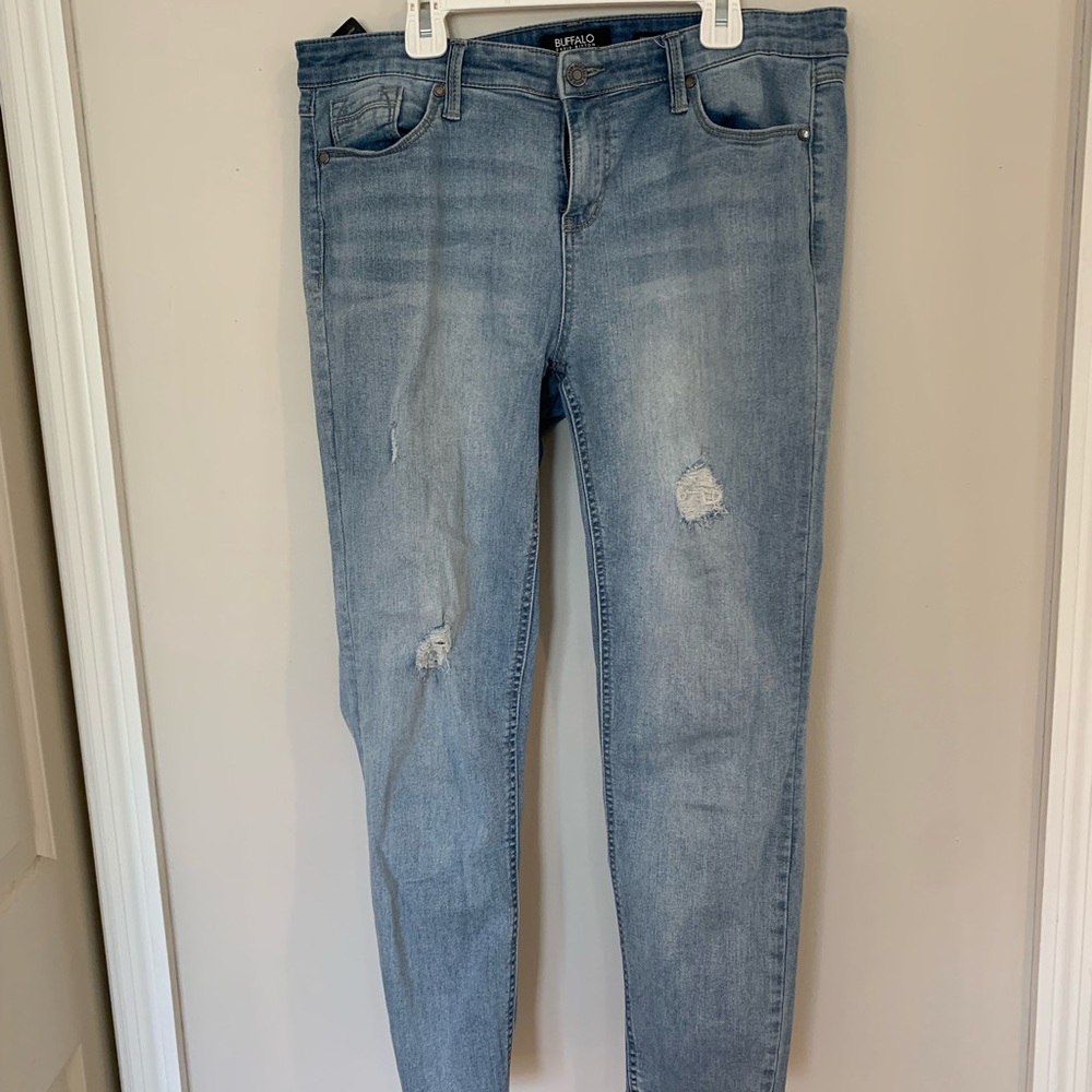 Blue skinny jeans